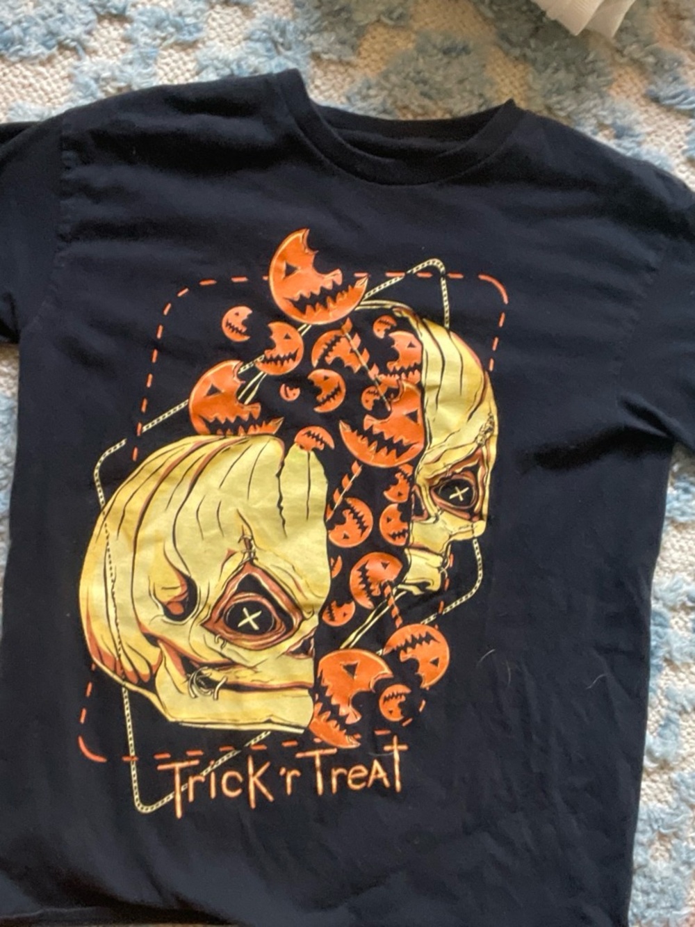 Women's Navy Halloween Graphic Tee